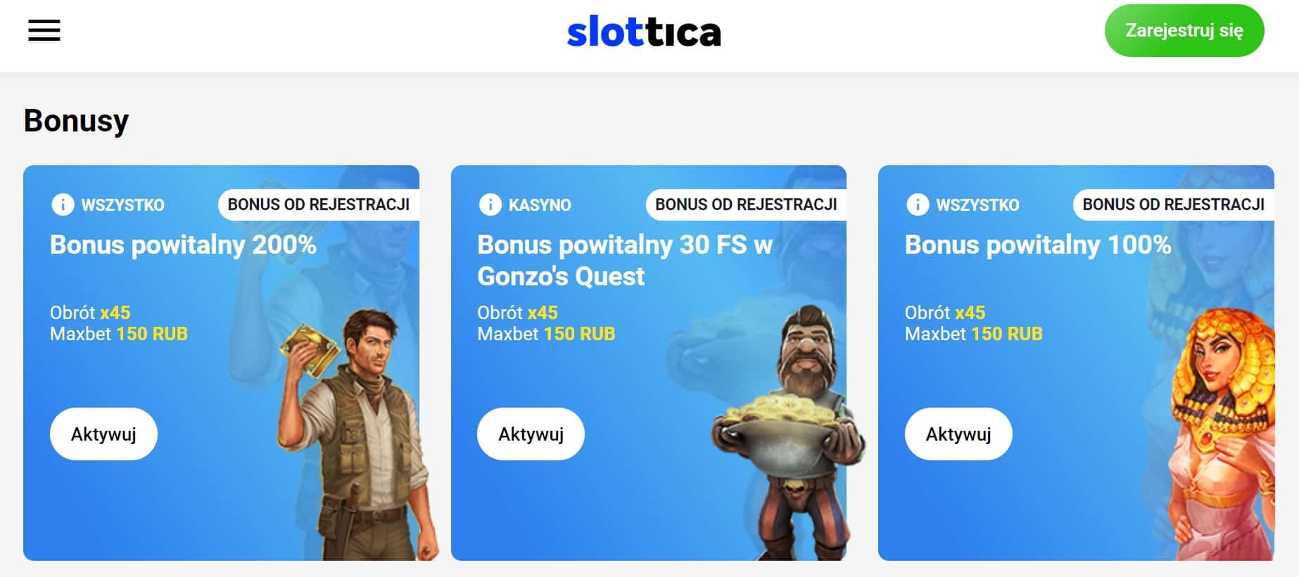 Slottica Casino Bonusy