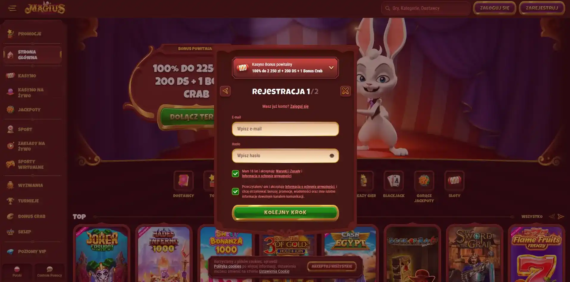 magius kazyno rejestracja