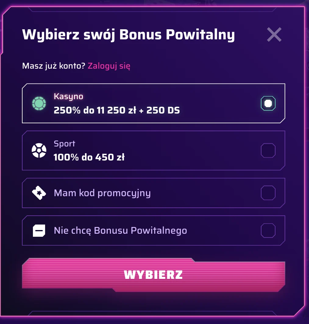 roby casino rejestracja