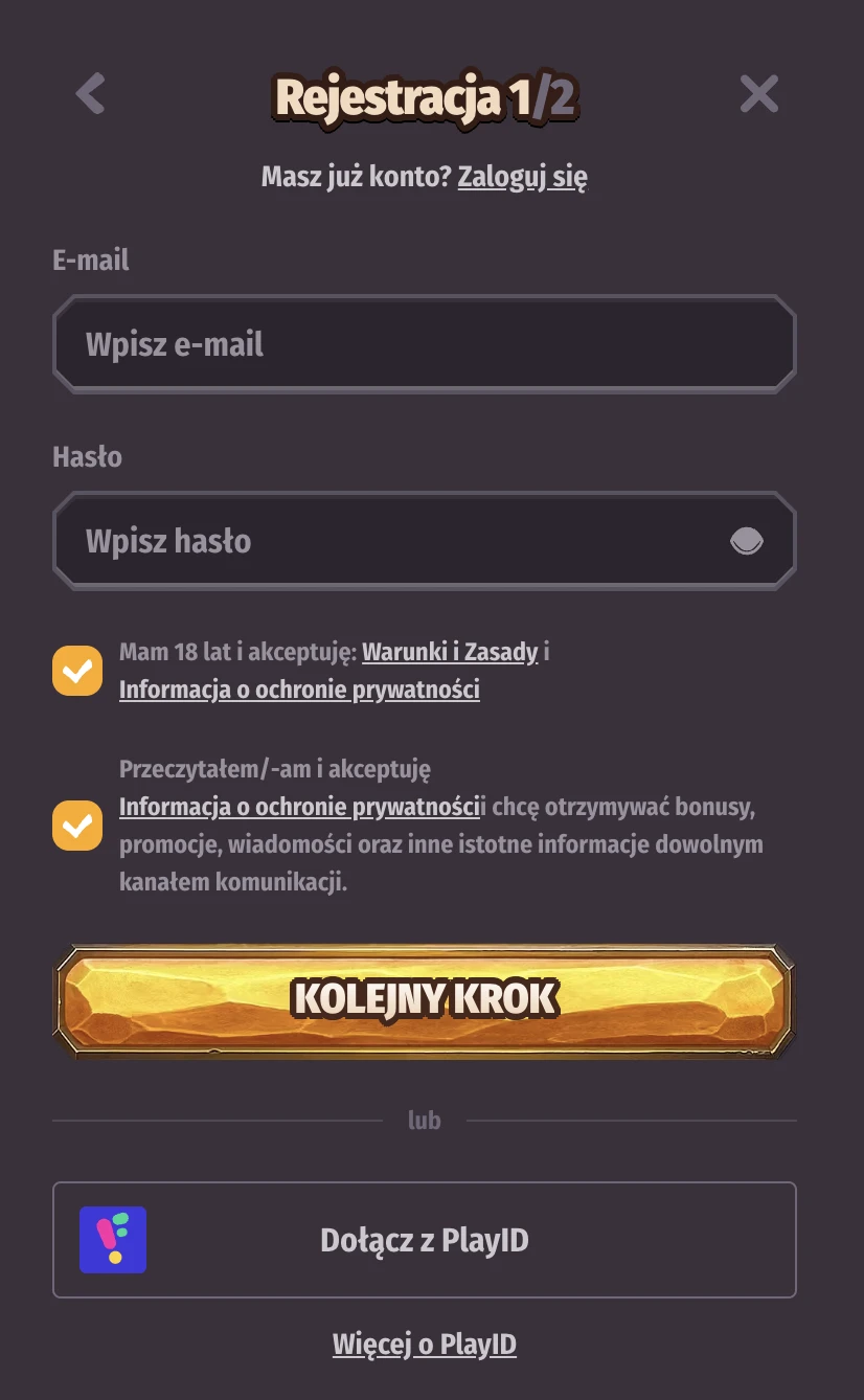 dragonia rejestracja