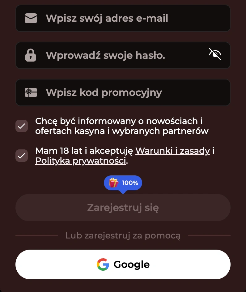 vincispin rejestracja